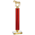 Value Red Carbon Fiber Horses Trophy