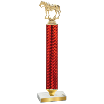 Value Red Carbon Fiber Horses Trophy