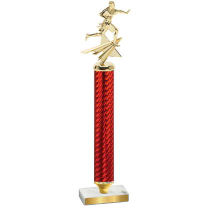 Value Red Carbon Fiber Flag Football Trophy