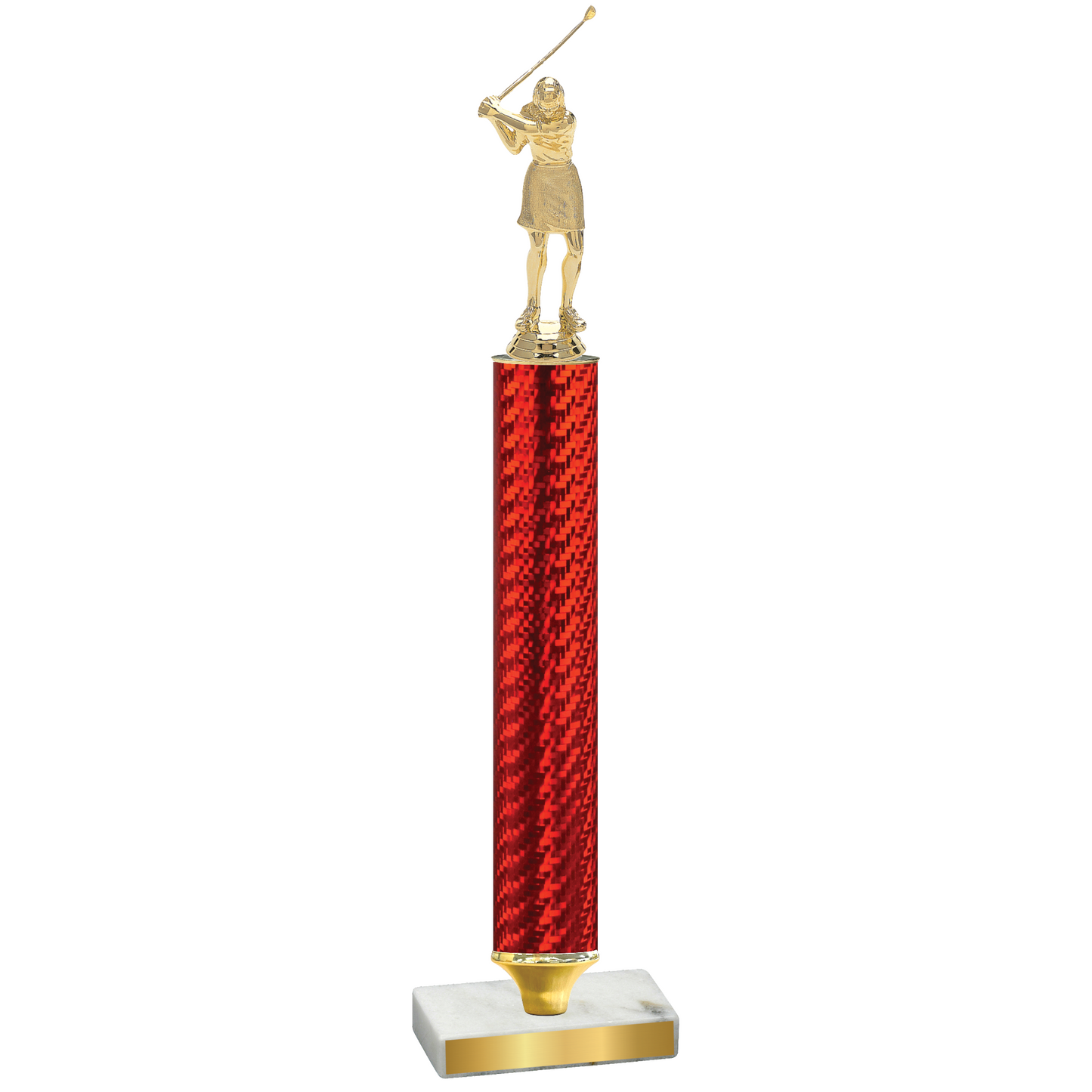 Value Red Carbon Fiber Golf Trophy