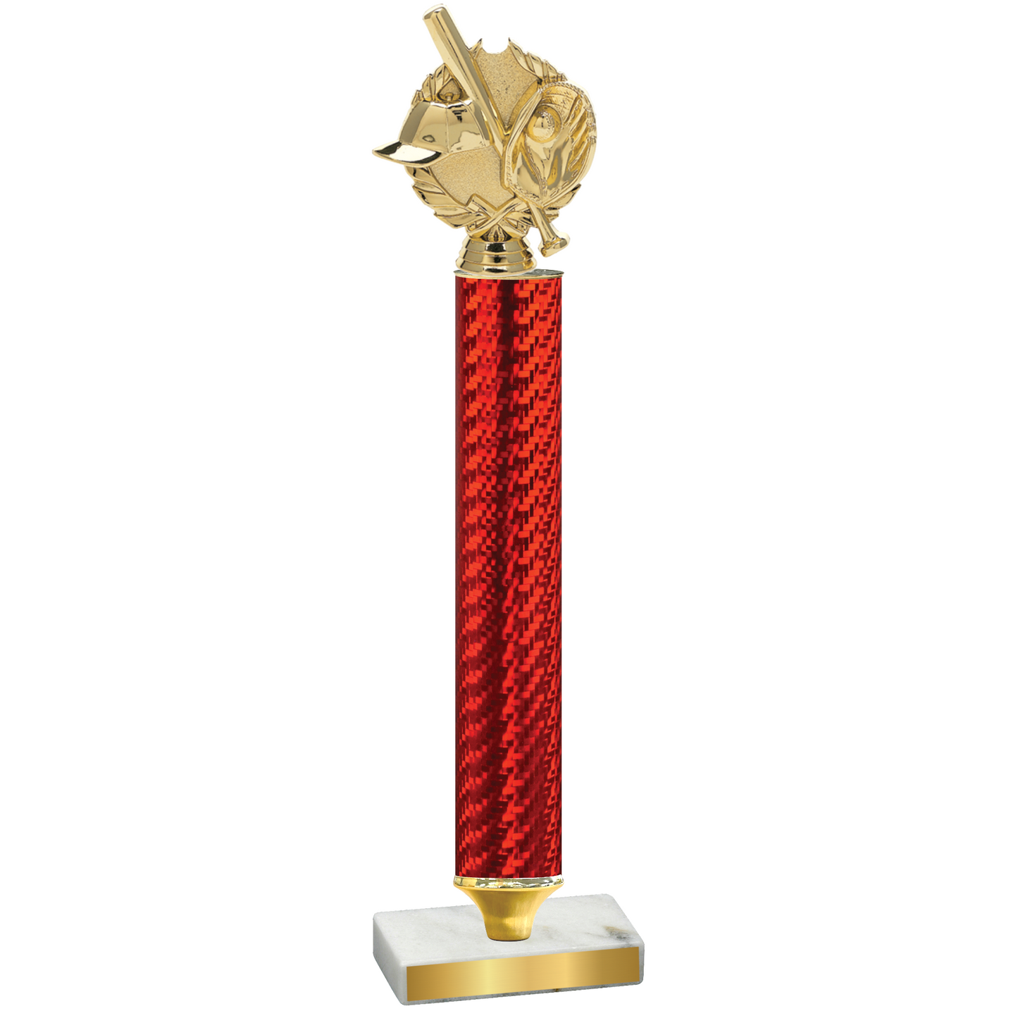 Value Red Carbon Fiber Baseball Trophy