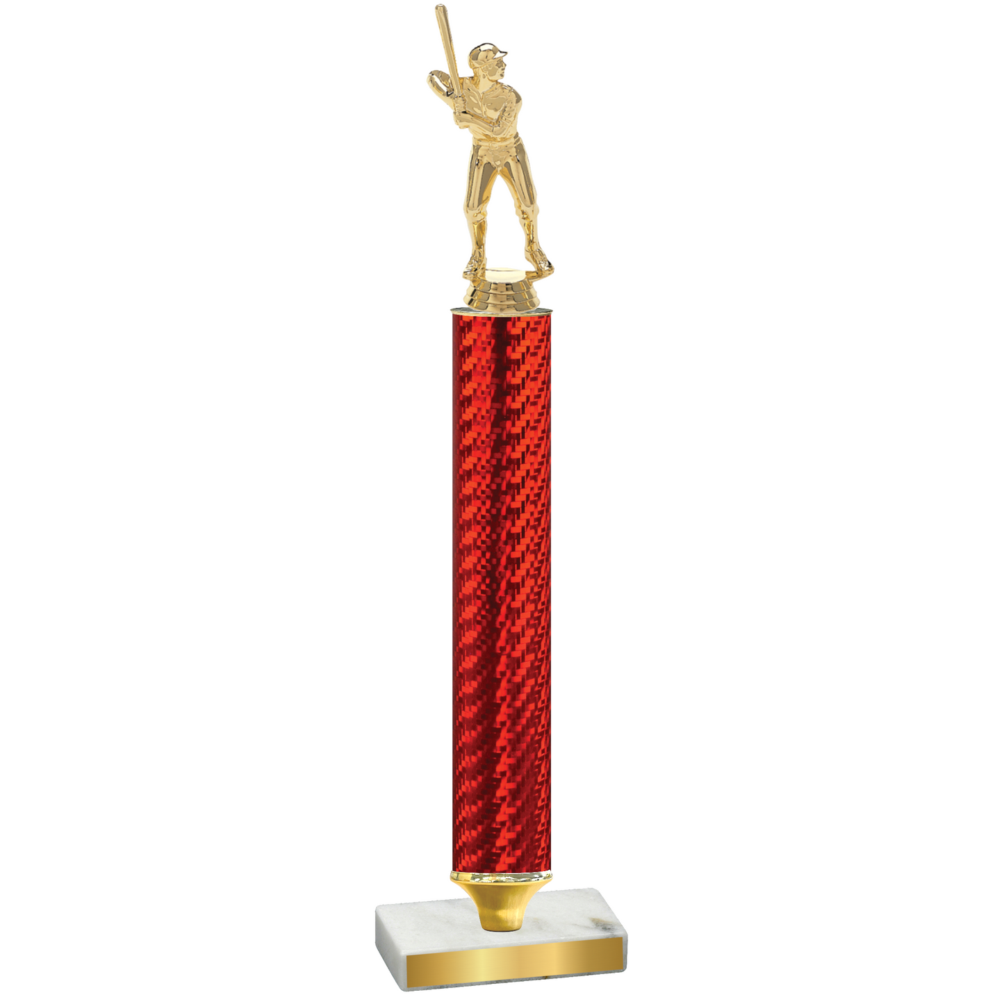 Value Red Carbon Fiber Baseball Trophy