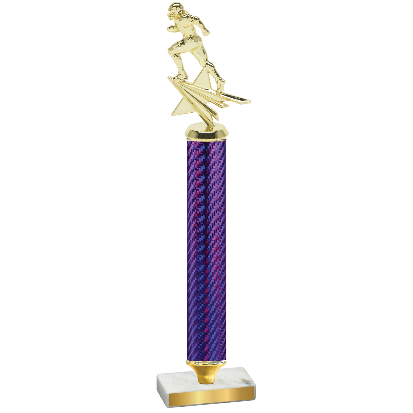 Value Purple Carbon Fiber Football Trophy