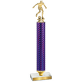 Value Purple Carbon Fiber Soccer Trophy