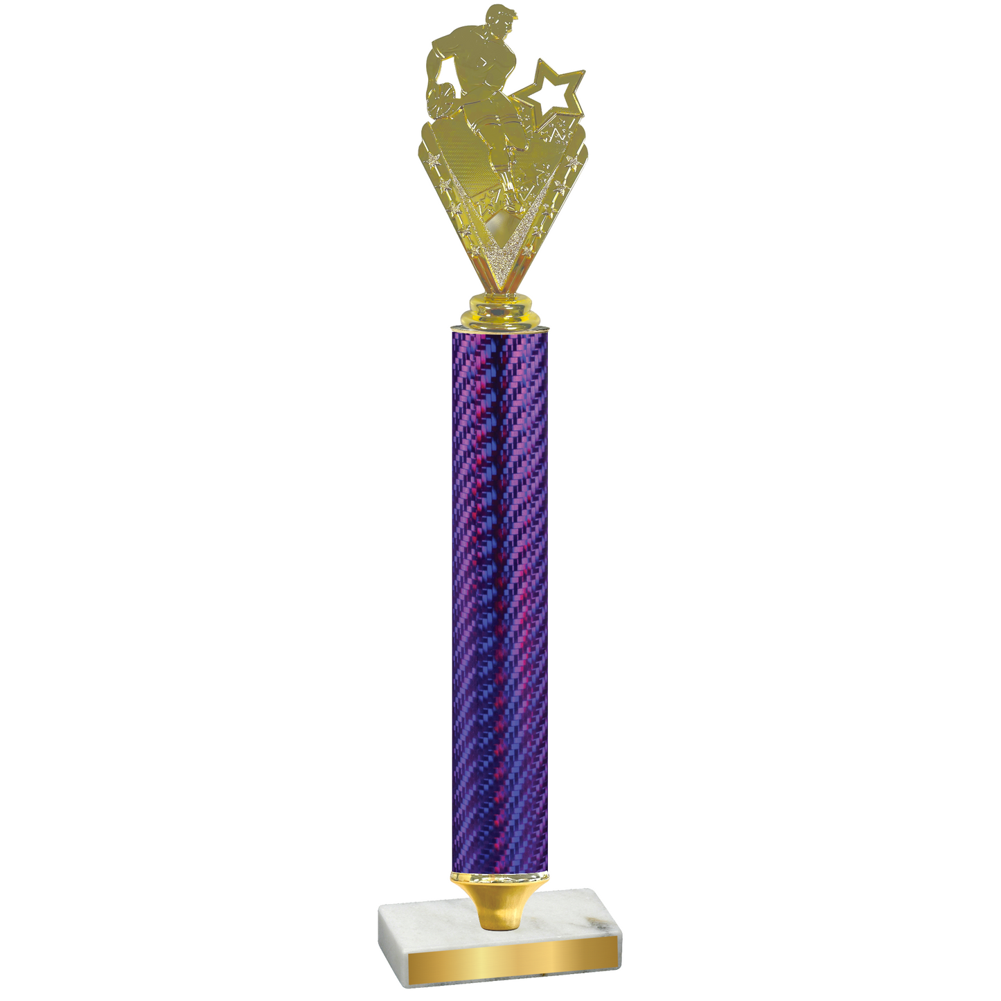 Value Purple Carbon Fiber Rugby Trophy