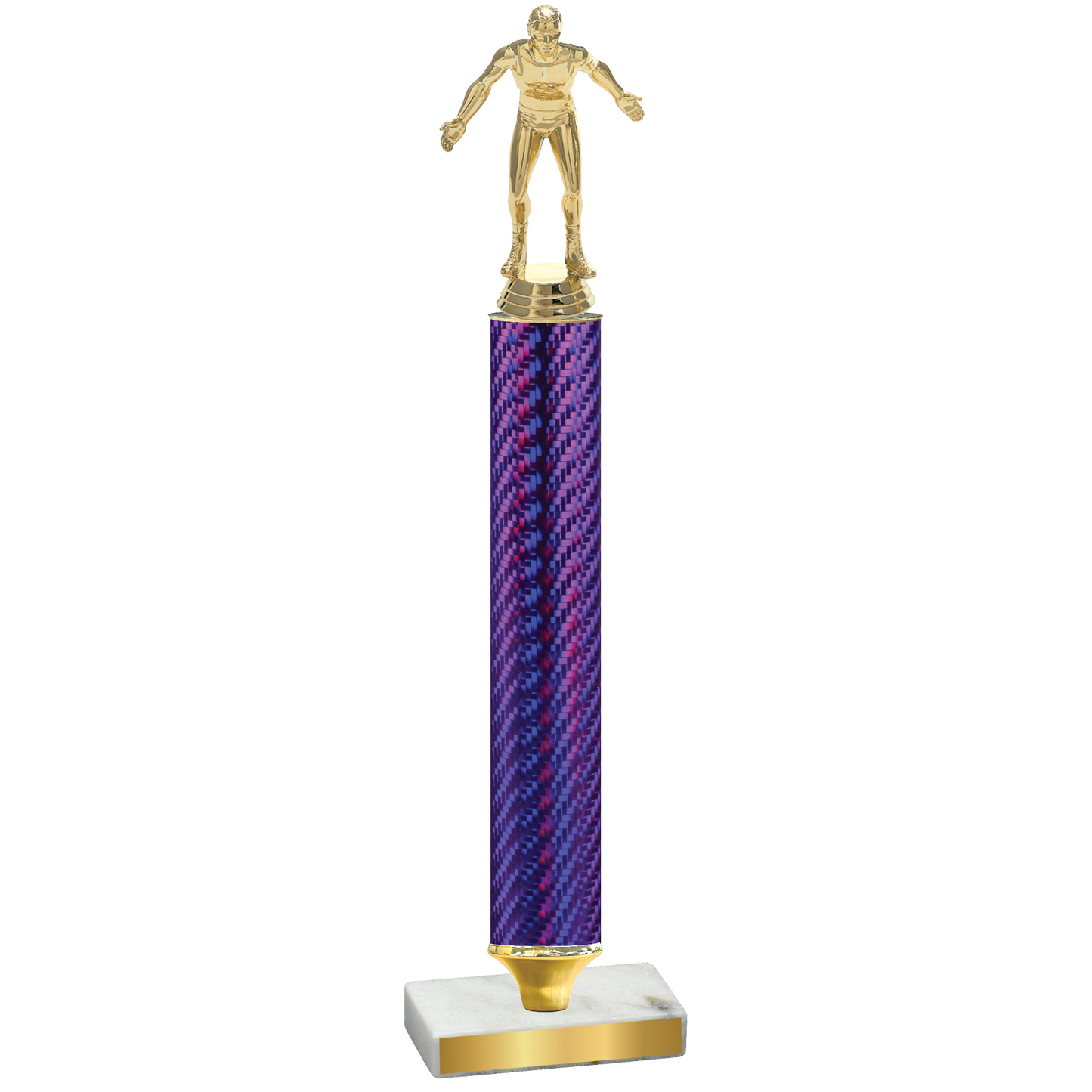 Value Purple Carbon Fiber Wrestling Trophy