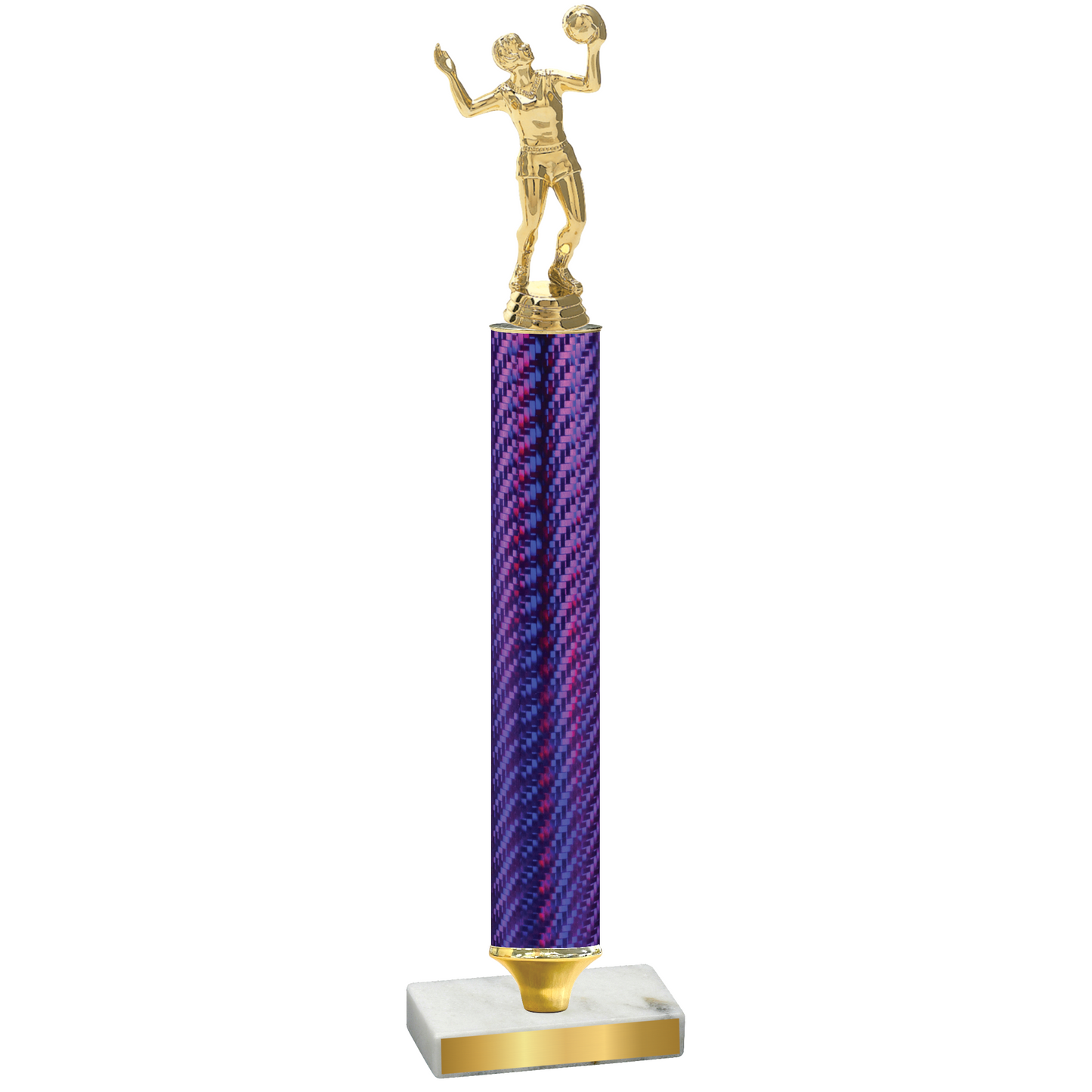 Value Purple Carbon Fiber Volleyball Trophy