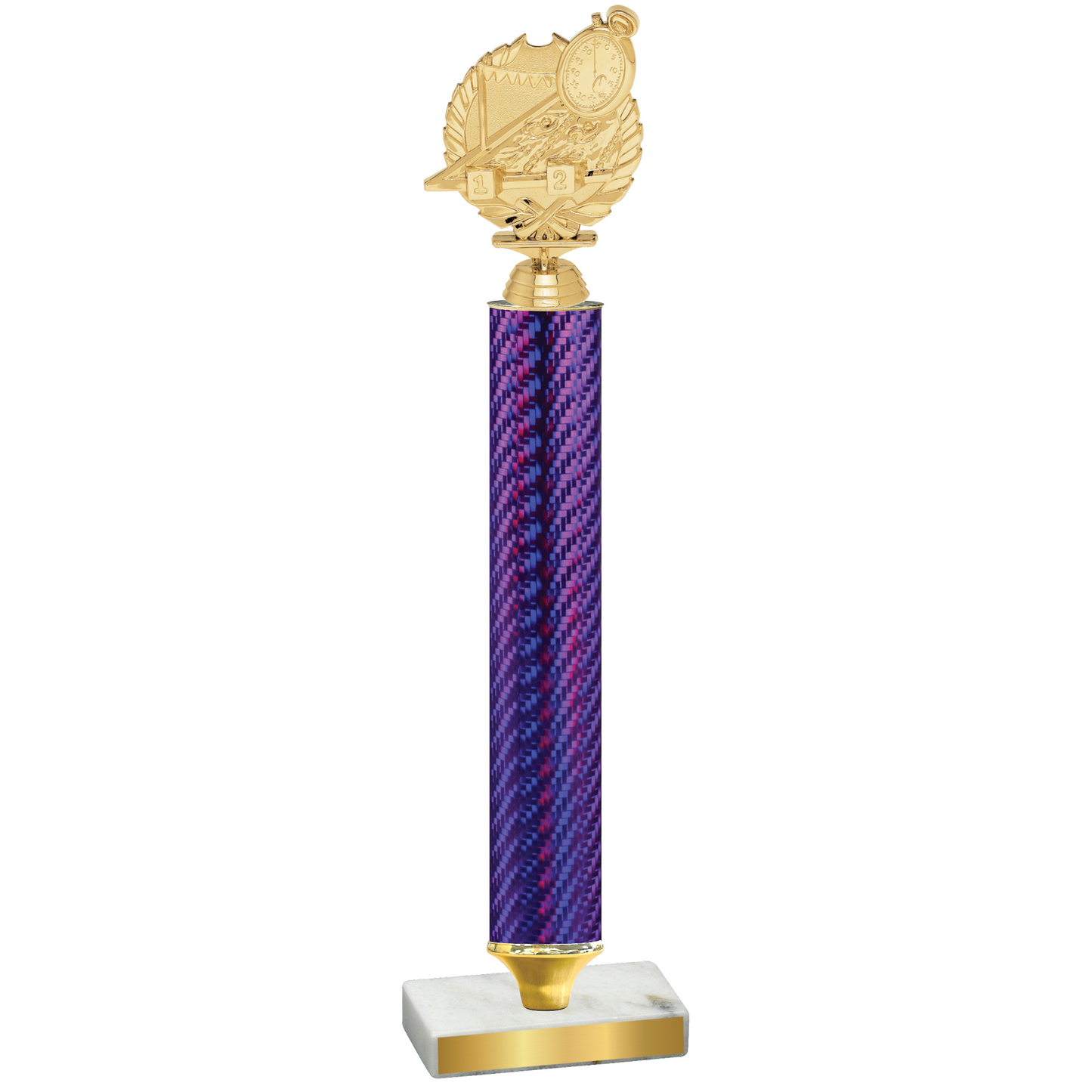 Value Purple Carbon Fiber Swimming Trophy