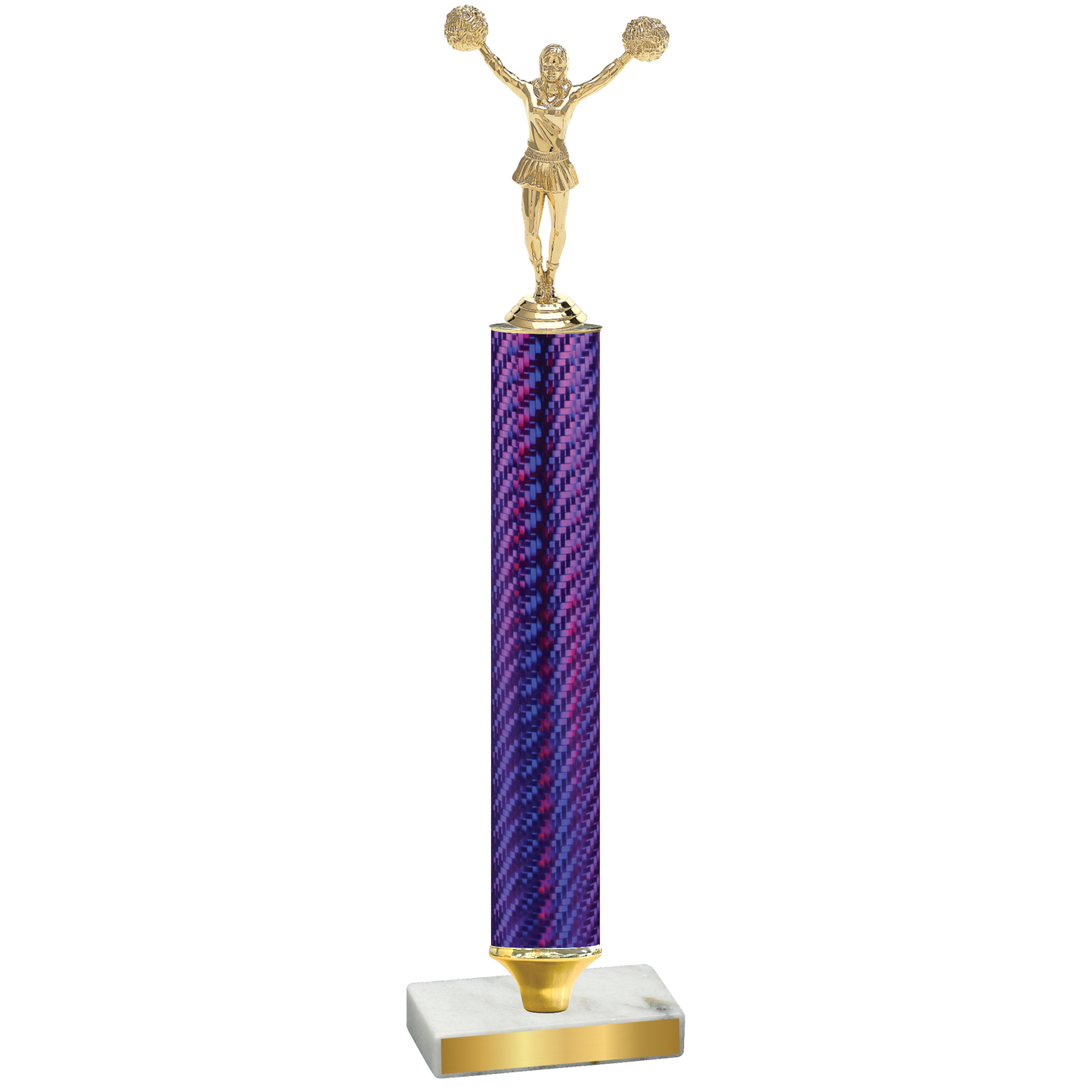 Value Purple Carbon Fiber Cheerleading Trophy