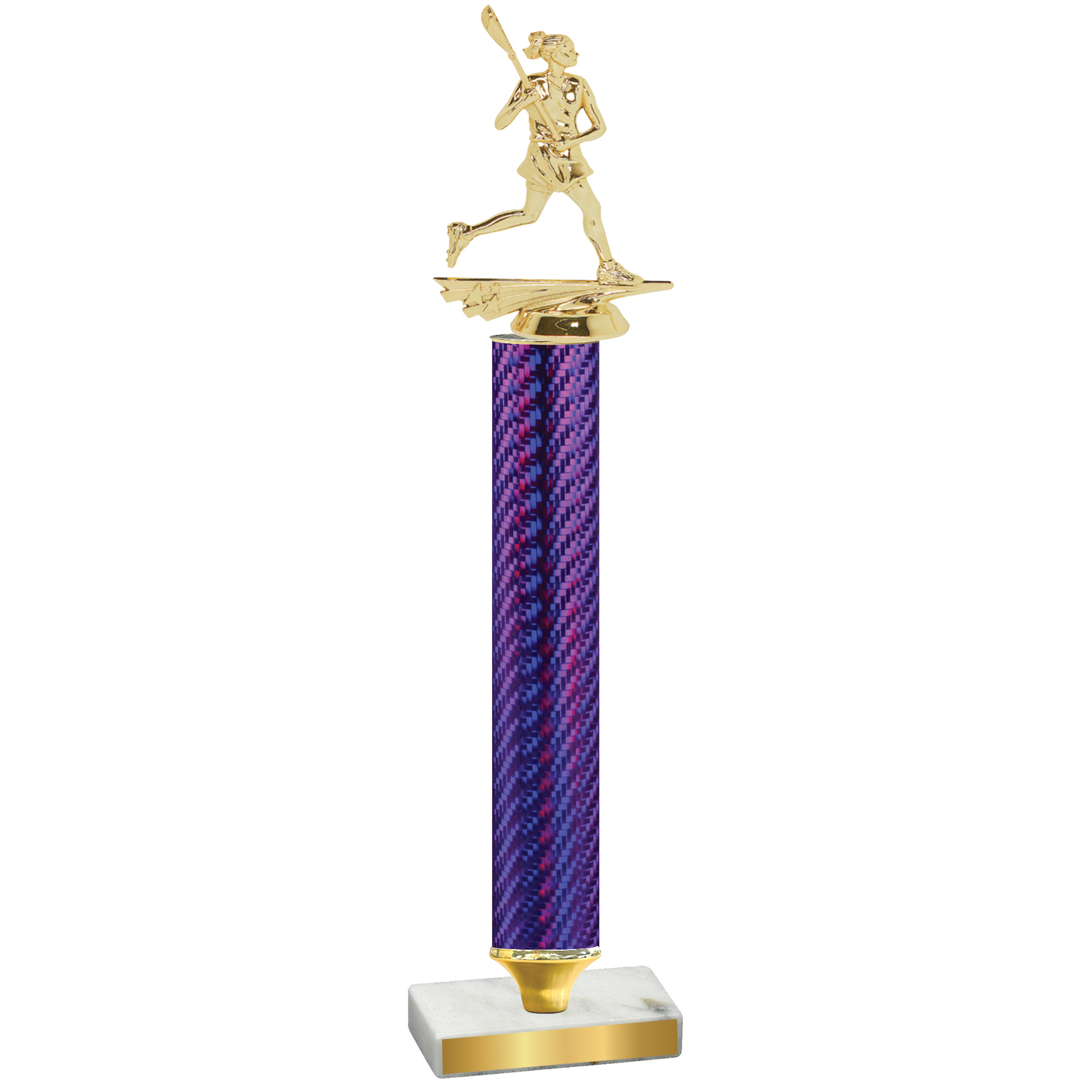 Value Purple Carbon Fiber Lacrosse Trophy