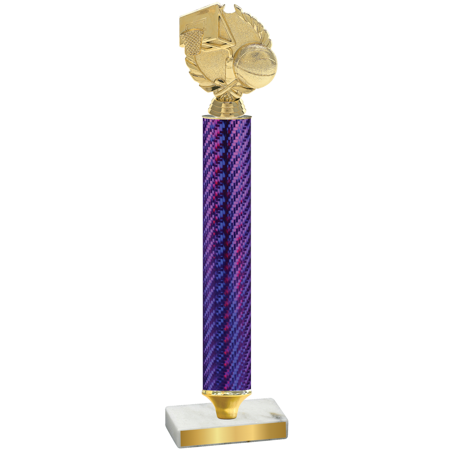 Value Purple Carbon Fiber Basketball Trophy