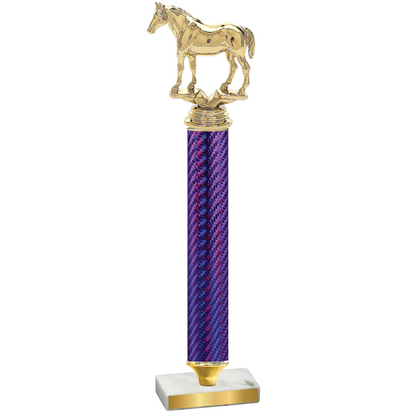 Value Purple Carbon Fiber Horses Trophy