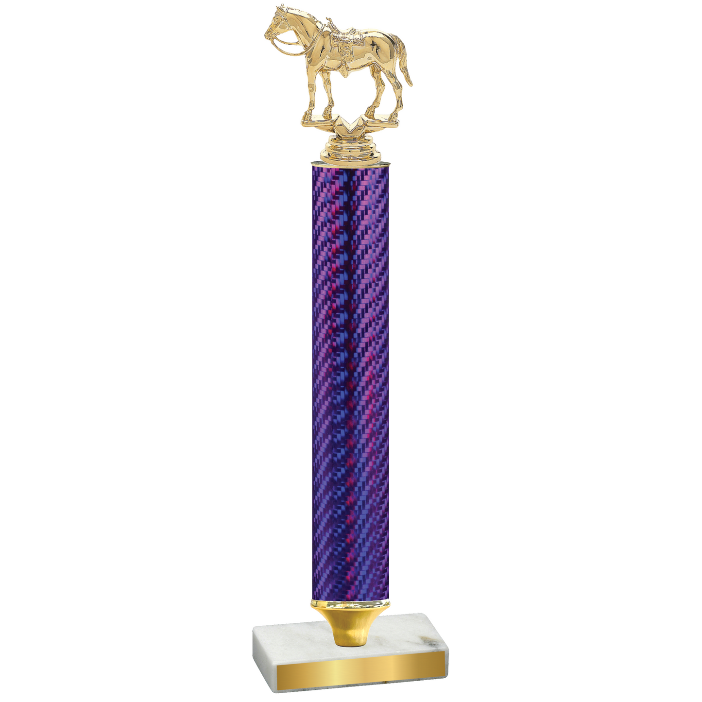 Value Purple Carbon Fiber Horses Trophy