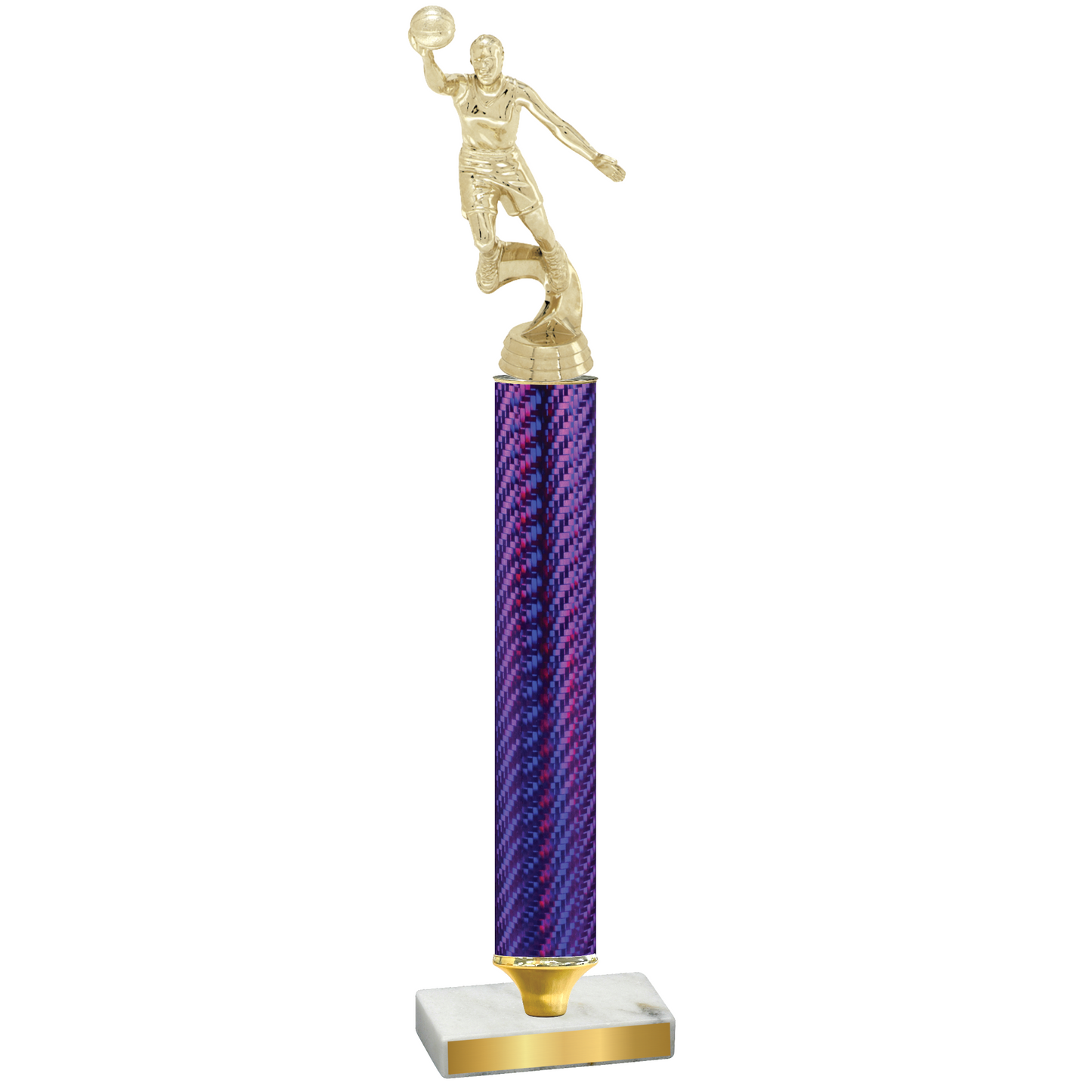 Value Purple Carbon Fiber Basketball Trophy