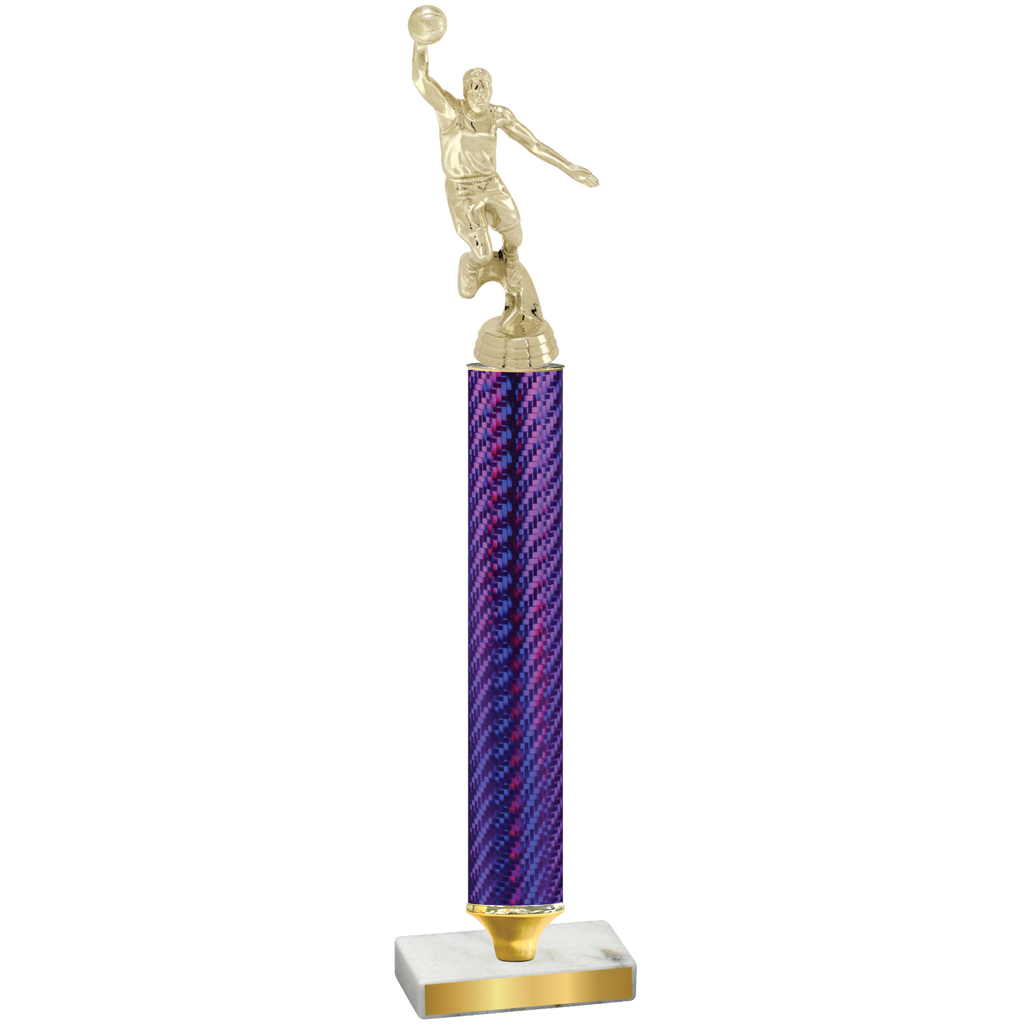 Value Purple Carbon Fiber Basketball Trophy