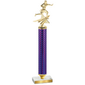 Value Purple Carbon Fiber Flag Football Trophy
