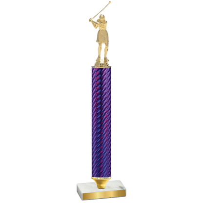 Value Purple Carbon Fiber Golf Trophy