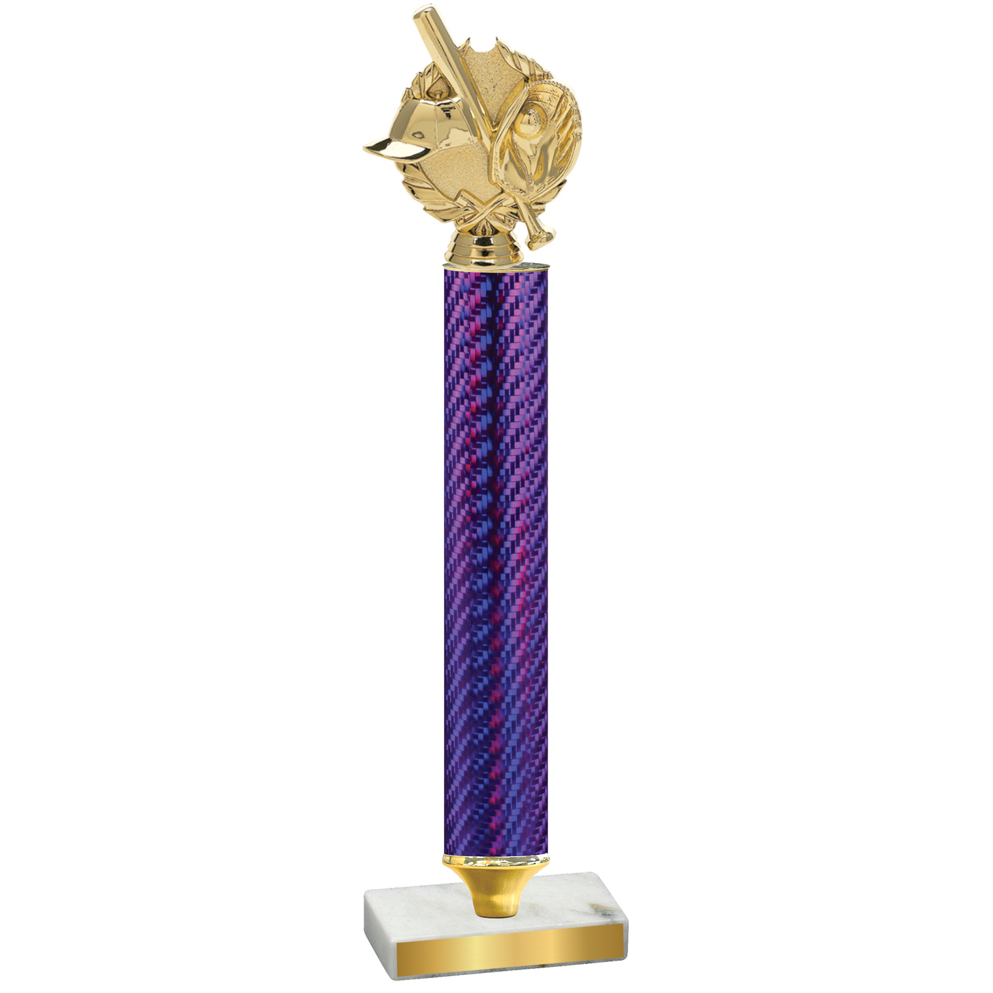 Value Purple Carbon Fiber Baseball Trophy