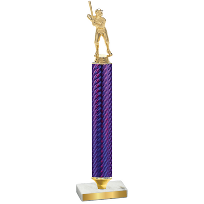 Value Purple Carbon Fiber Baseball Trophy