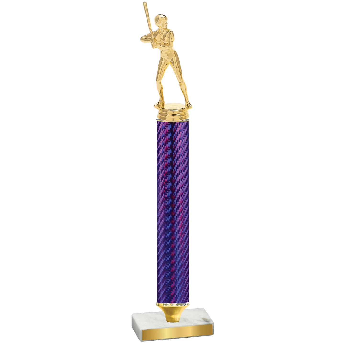 Value Purple Carbon Fiber Softball Trophy