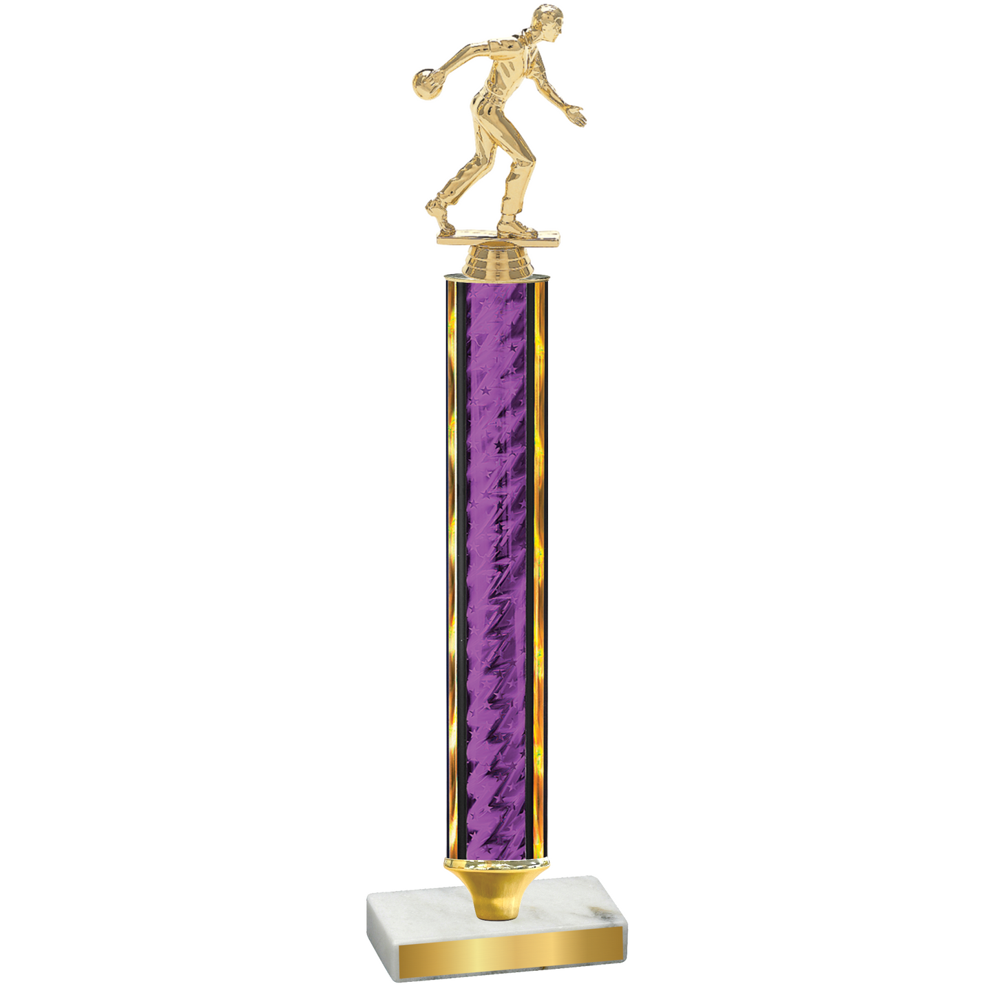 Value Purple Glacier Bowling Trophy