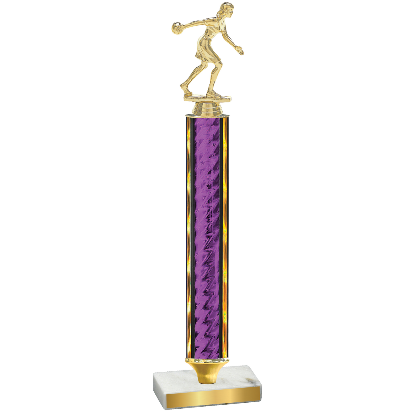 Value Purple Glacier Bowling Trophy