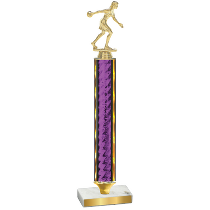 Value Purple Glacier Bowling Trophy