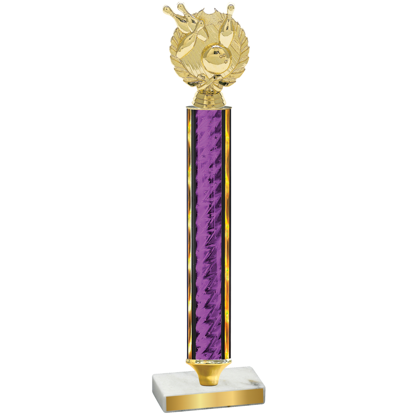 Value Purple Glacier Bowling Trophy