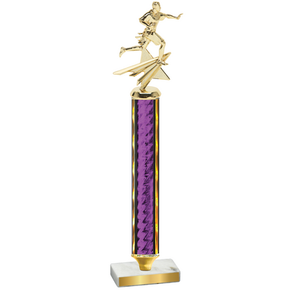 Value Purple Glacier Flag Football Trophy