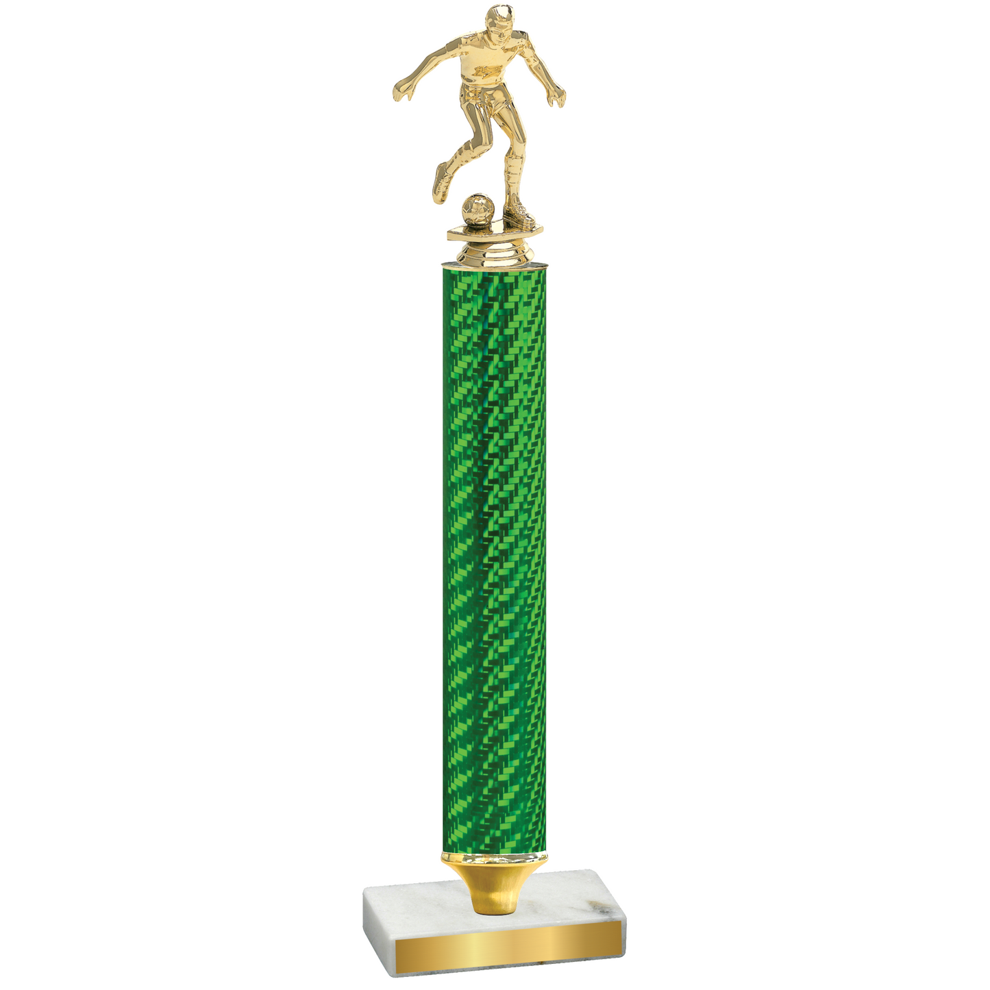 Value Green Carbon Fiber Soccer Trophy