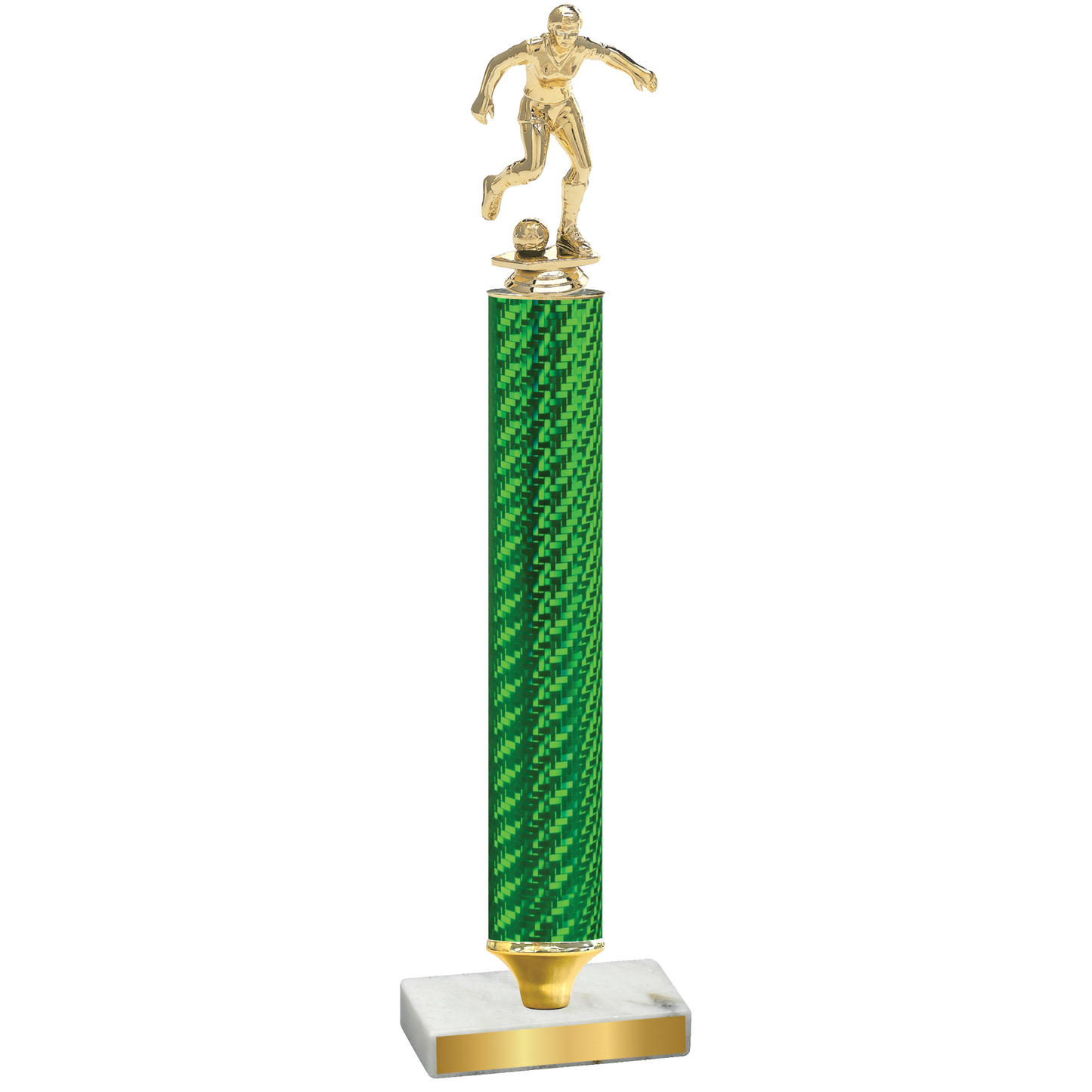 Value Green Carbon Fiber Soccer Trophy