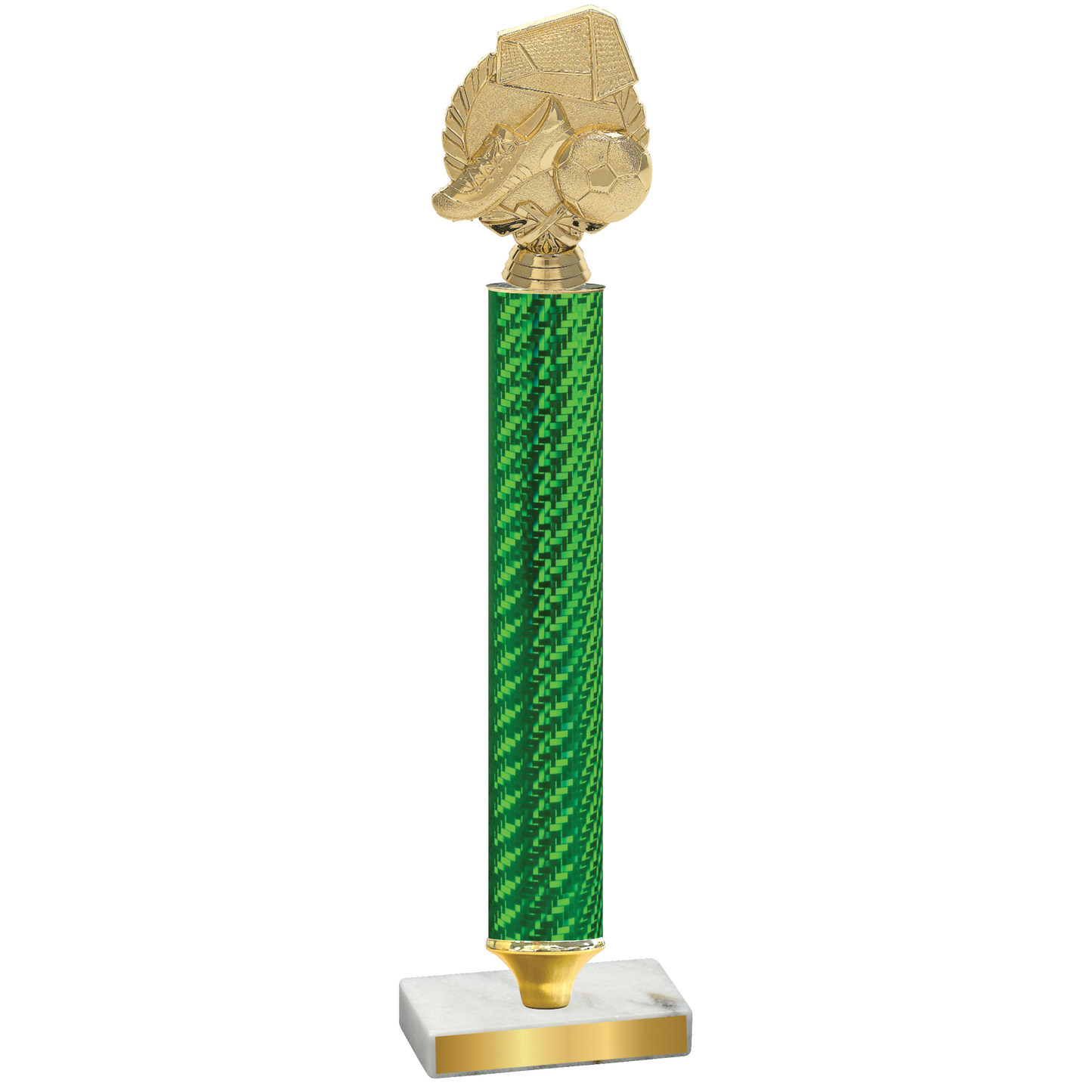 Value Green Carbon Fiber Soccer Trophy