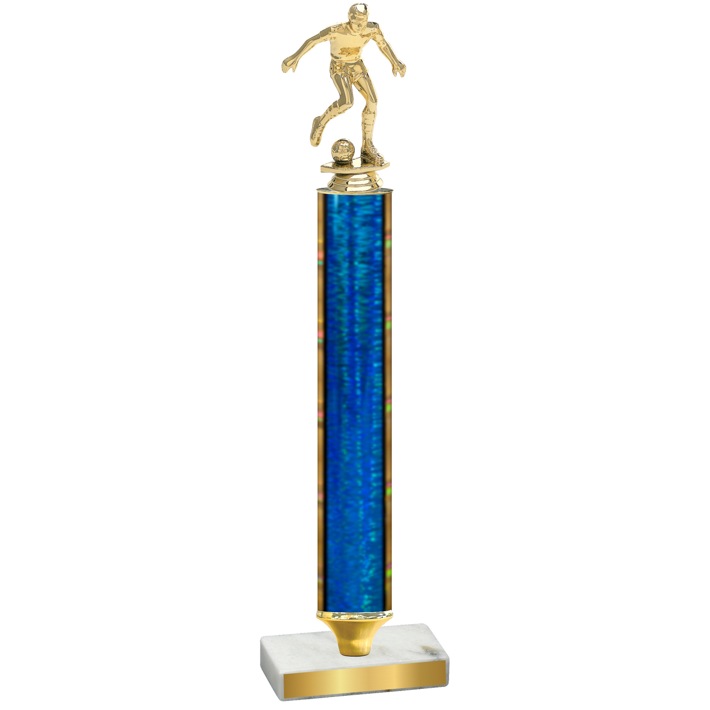 Value Blue Glacier Soccer Trophy