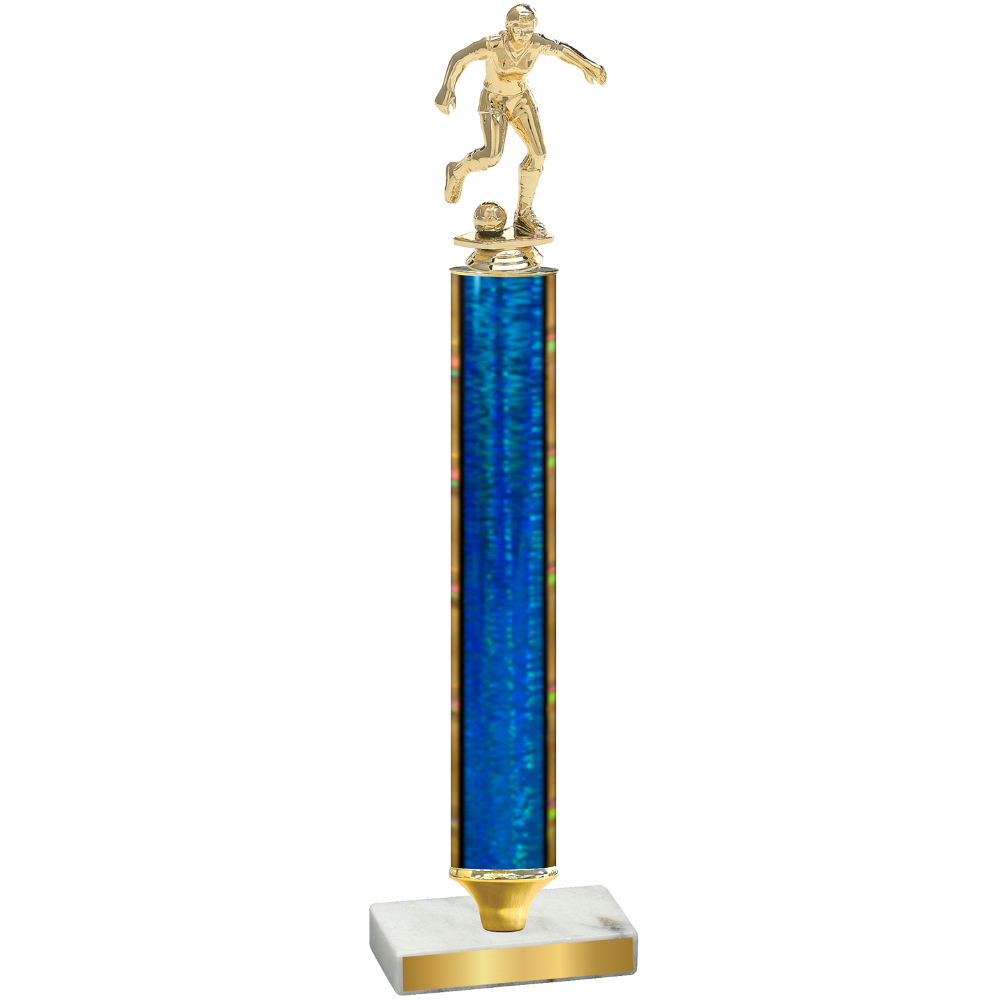 Value Blue Glacier Soccer Trophy