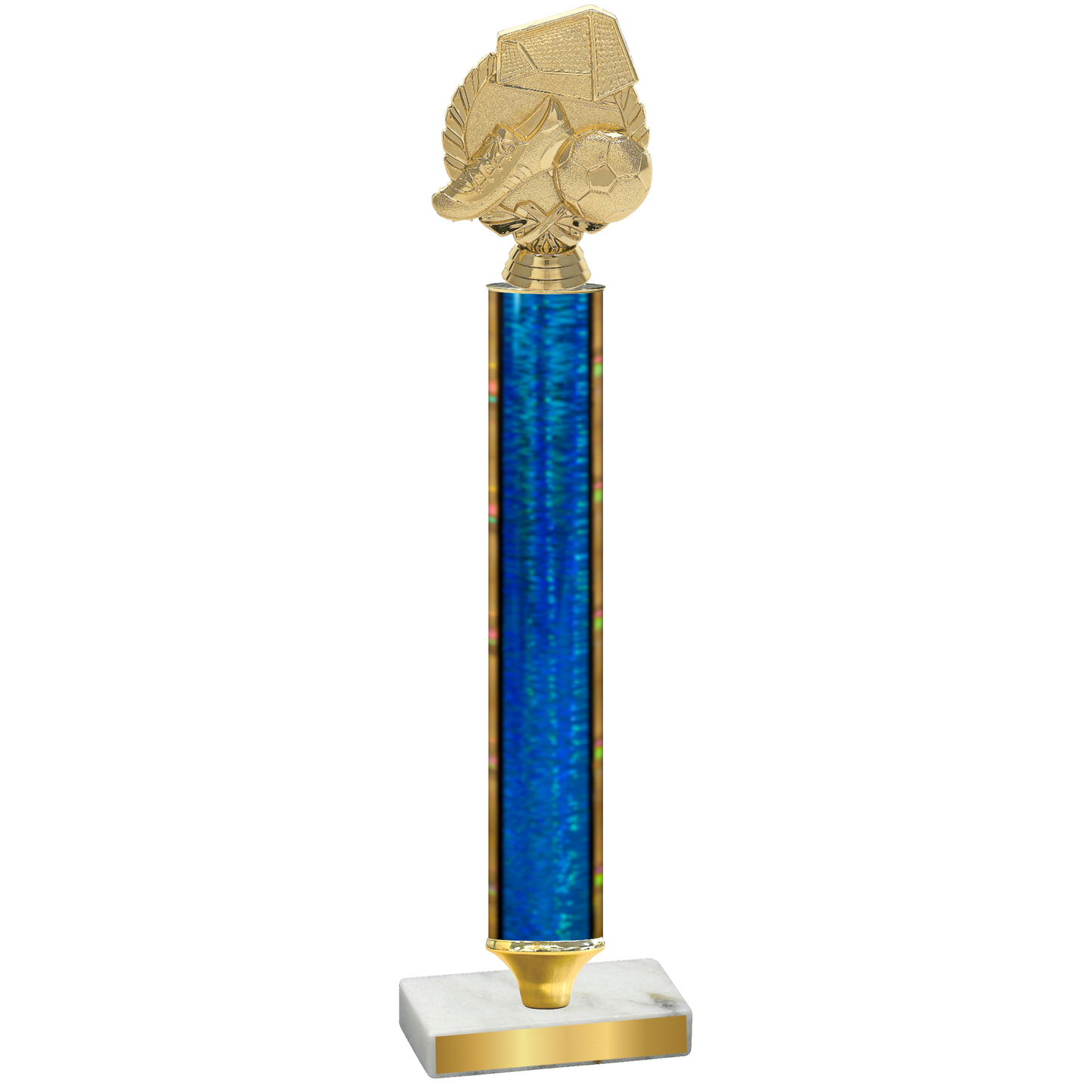 Value Blue Glacier Soccer Trophy