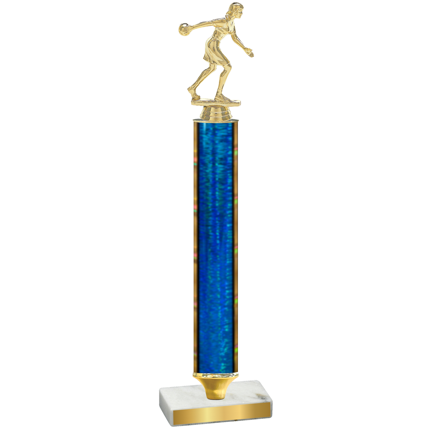 Value Blue Glacier Bowling Trophy