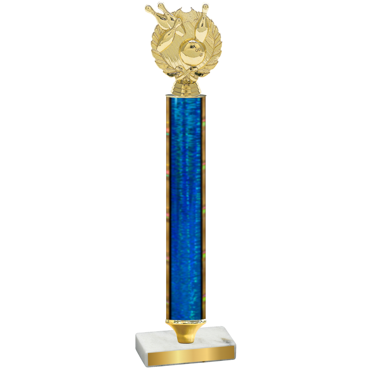 Value Blue Glacier Bowling Trophy