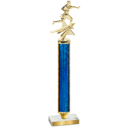 Value Blue Glacier Flag Football Trophy