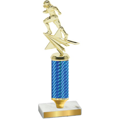 Value Blue Carbon Fiber Football Trophy