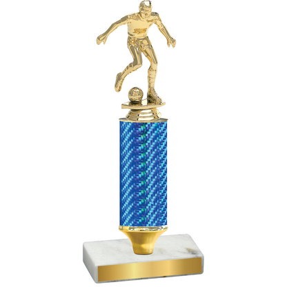 Value Blue Carbon Fiber Soccer Trophy