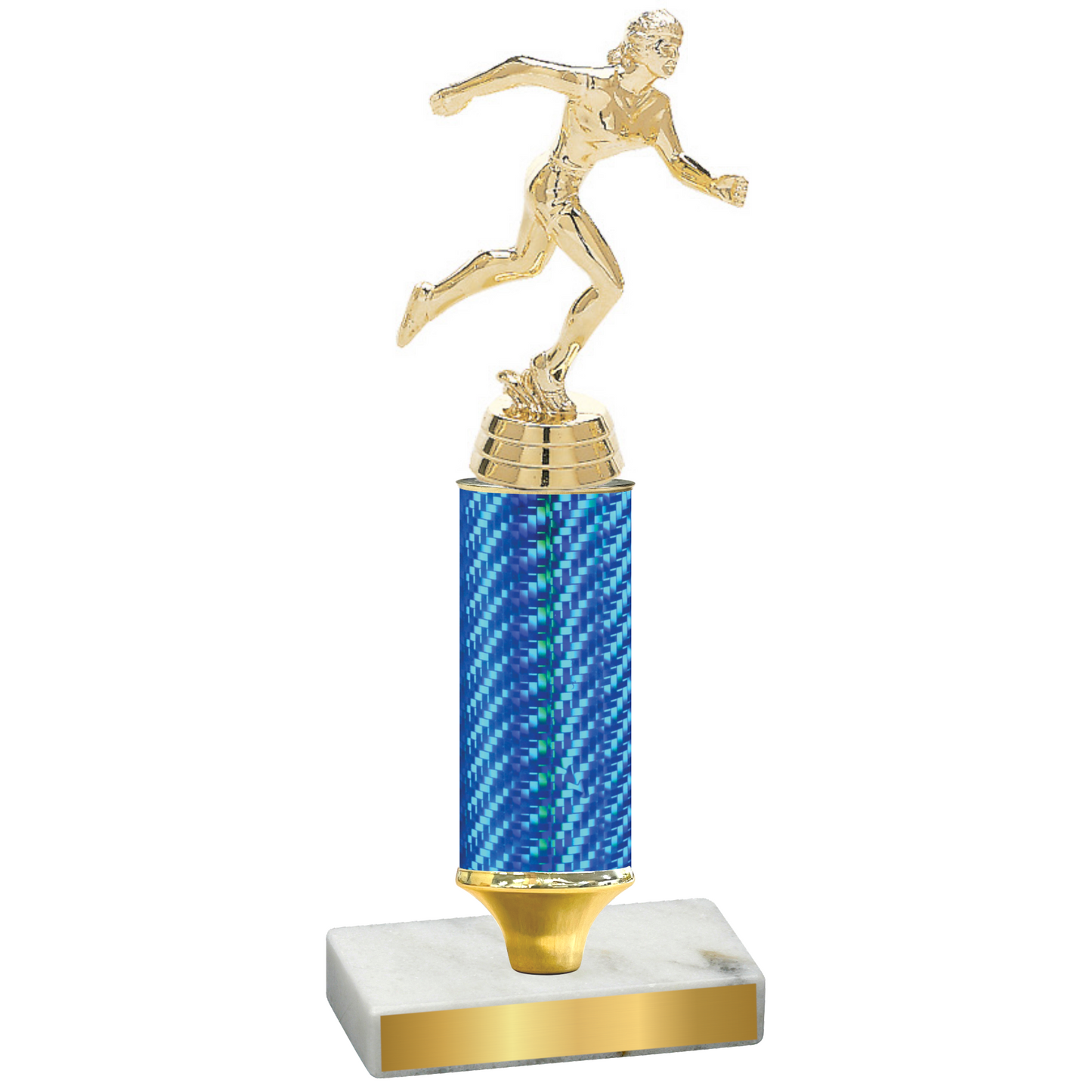 Value Blue Carbon Fiber Running Trophy