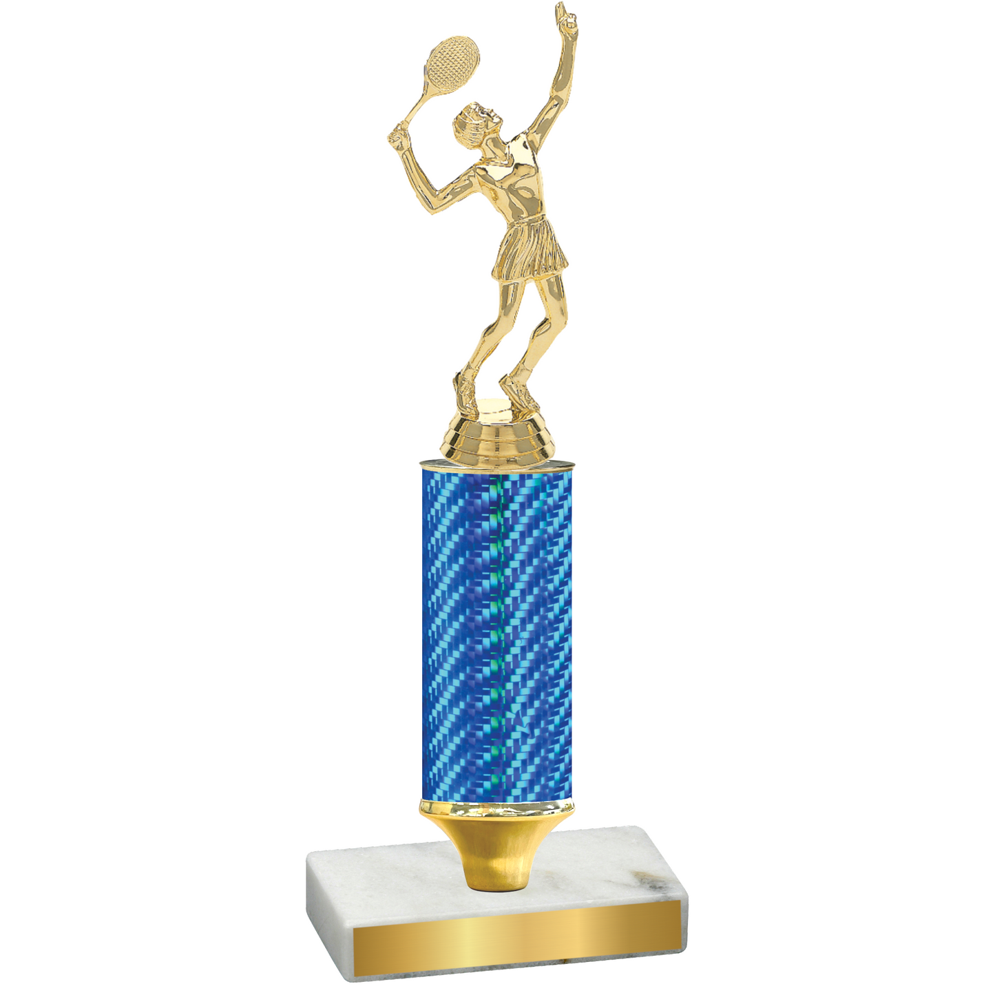 Value Blue Carbon Fiber Tennis Trophy