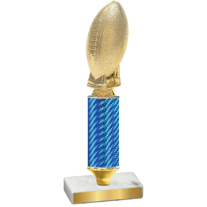 Value Blue Carbon Fiber Football Trophy