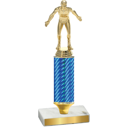 Value Blue Carbon Fiber Wrestling Trophy