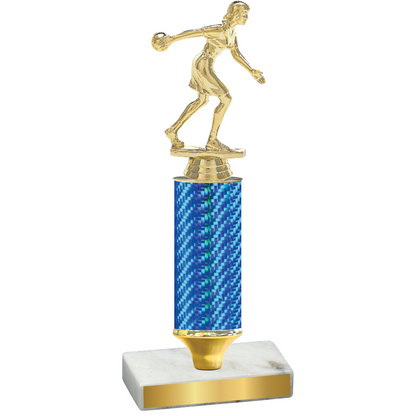 Value Blue Carbon Fiber Bowling Trophy