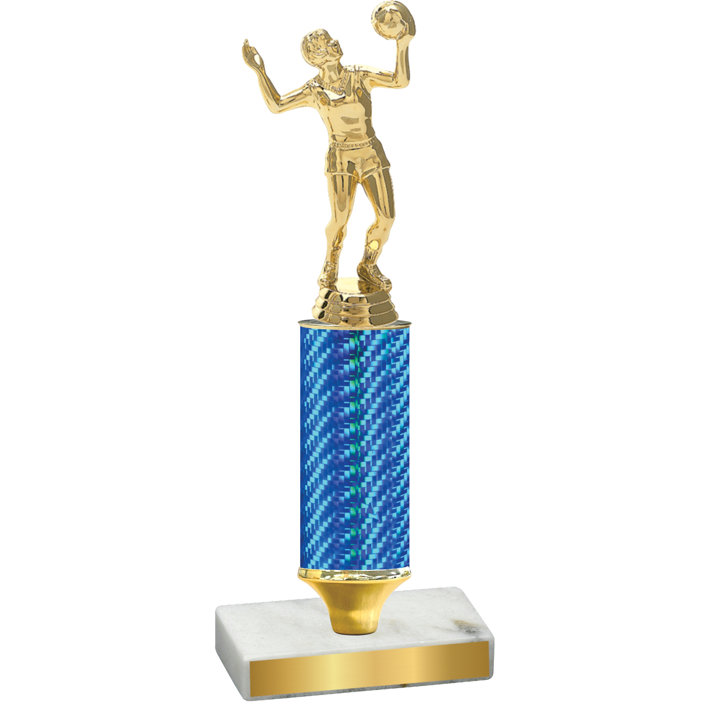 Value Blue Carbon Fiber Volleyball Trophy