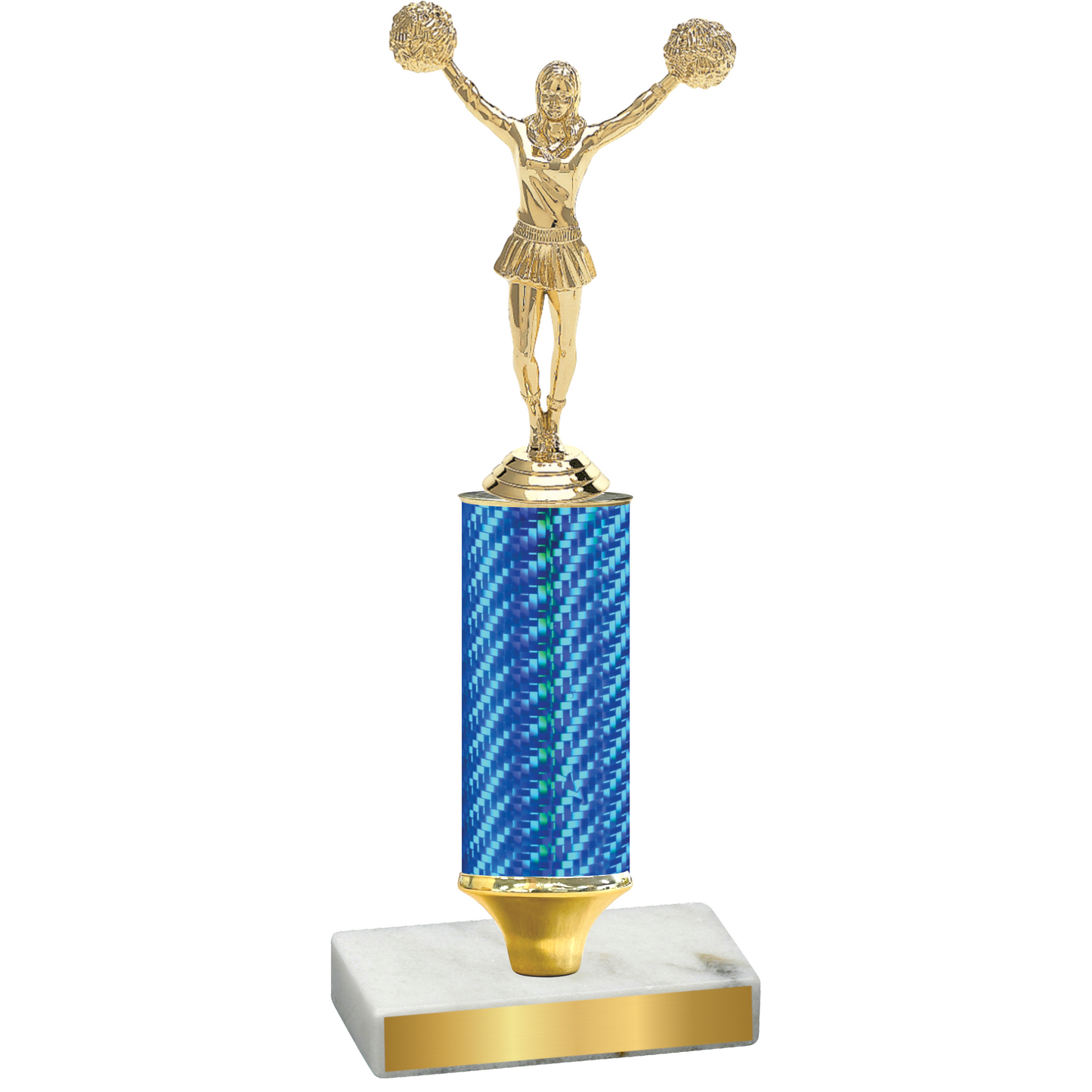 Value Blue Carbon Fiber Cheerleading Trophy