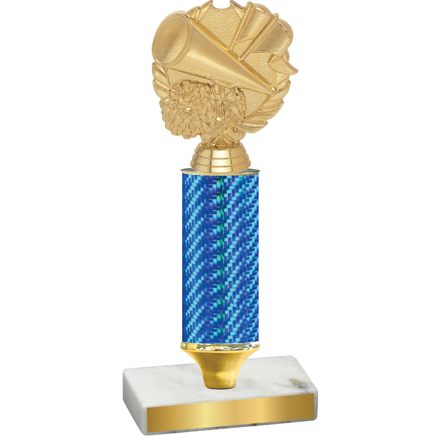 Value Blue Carbon Fiber Cheerleading Trophy