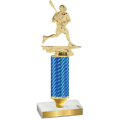 Value Blue Carbon Fiber Lacrosse Trophy