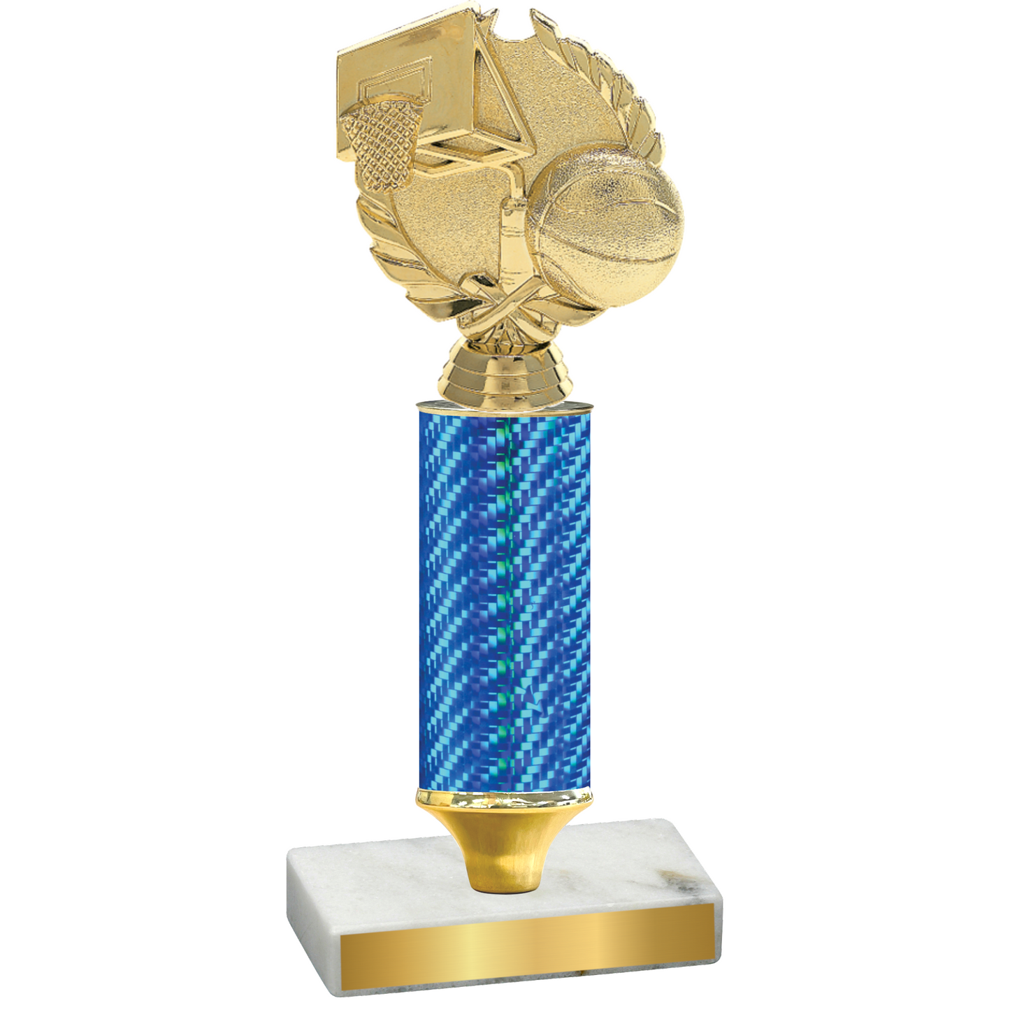 Value Blue Carbon Fiber Basketball Trophy